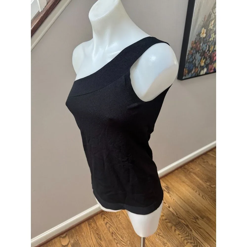 NWT D.Exterior One Shoulder Knit Top Black Size Small - Picture 3 of 5